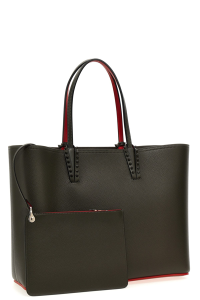 Shop Christian Louboutin Women 'cabata' Shopping Bag In Gray
