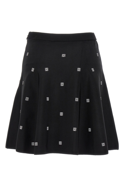 Shop Givenchy Women All Over Logo Skirt In Multicolor