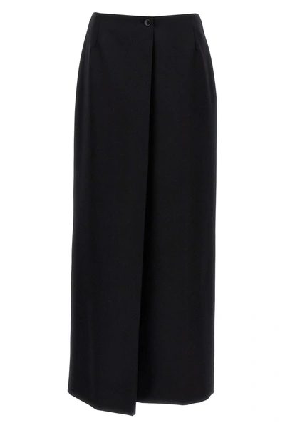 Shop Givenchy Women Long Skirt Back Slit In Black