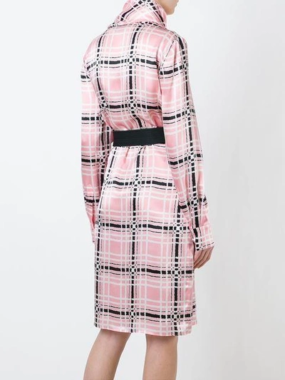 Shop Emanuel Ungaro Belted Dress In Pink