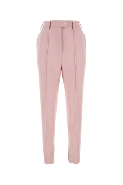 Shop Prada Woman Pink Stretch Wool Blend Pant
