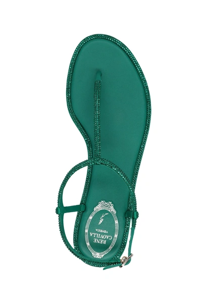 Shop René Caovilla Women 'diana' Sandals In Green