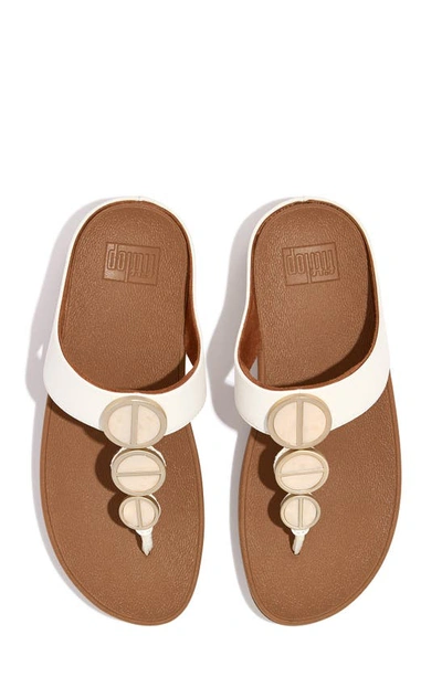 Fitflop Metallic Medallion Flip Flop In Cream