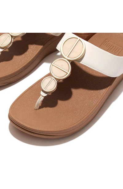 Fitflop Metallic Medallion Flip Flop In Cream
