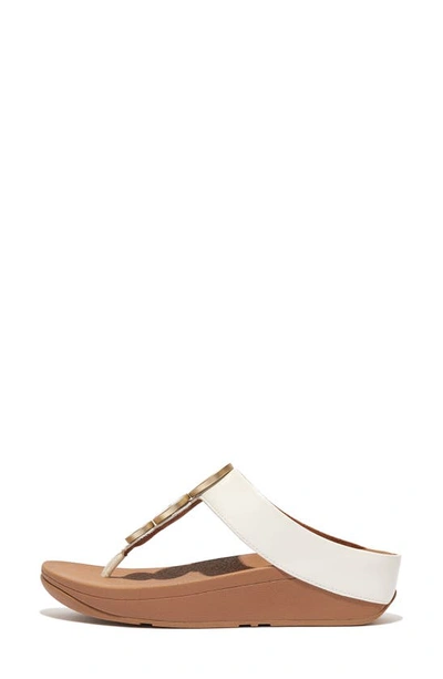 Fitflop Metallic Medallion Flip Flop In Cream