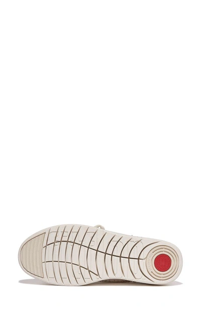 Fitflop Rally Rhinestone Knit Trainer Sneaker In Cream