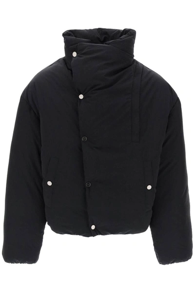 Shop Jacquemus La Doudoune Cocon Double-breasted Puffer Jacket In Black