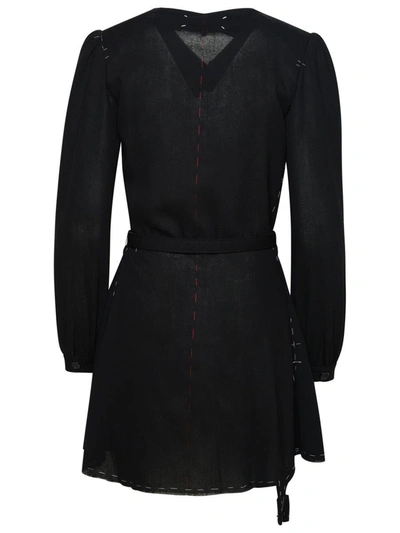 Shop Maison Margiela Black Wool Dress