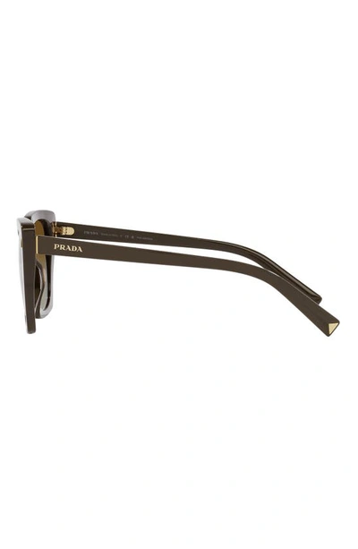 Shop Prada 54mm Gradient Polarized Square Sunglasses In Brown Gradient