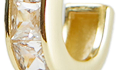 Argento Vivo Princess Cubic Zirconia Hoop Earrings In Gold