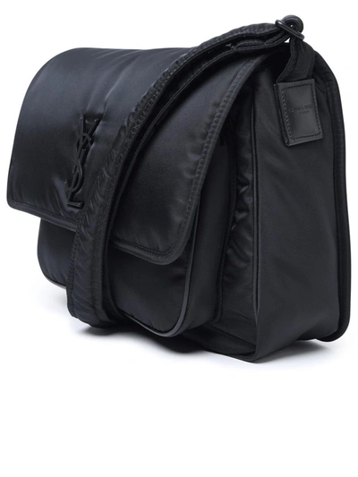 Shop Saint Laurent 'niki' Black Econyl Bag