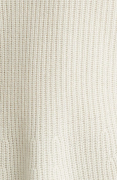 Nordstrom Signature Peplum Cashmere Sweater In Ivory Sand