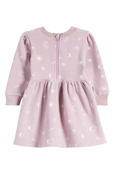 Shop Tiny Tribe Kids' Celestial Long Sleeve Dress In Violet