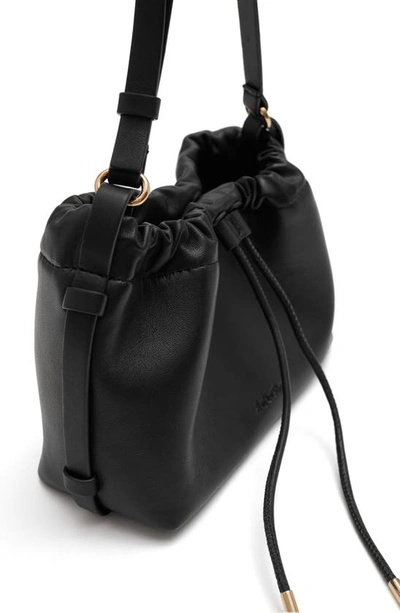 Shop & Other Stories Medium Leather Crossbody Bag In Black