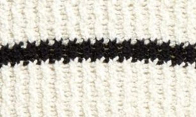 Shop Vince Rib Stripe Crewneck Sweater In Pampas/ Black