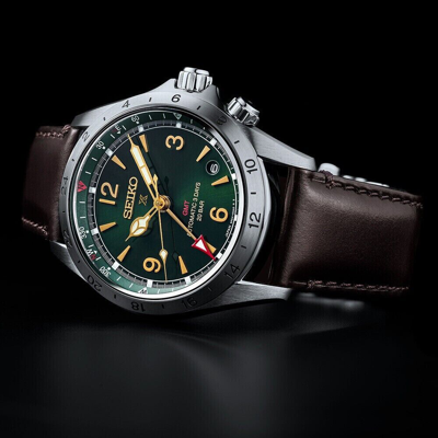 Pre-owned Seiko Sbej005 Prospex Alpinist Watch Mechanical Automatic Green Dial