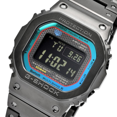 Pre-owned Casio G-shock Digital Full Metal Polychromatic Accents Men's Watch Gmwb5000bpc1