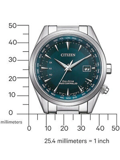 Pre-owned Citizen Cb0270-87l Eco-drive Racio Controlled Watch 43mm
