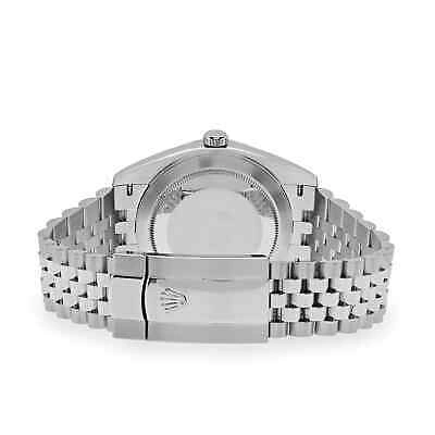 Pre-owned Rolex Datejust 41 Steel & White Gold Black Dial Men's Watch Jubilee 126334