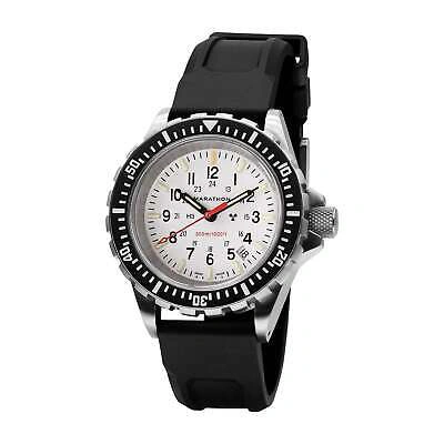 Pre-owned Marathon 41mm Arctic Edition Large Diver's Quartz (tsar) 316l Stainless Steel Wr