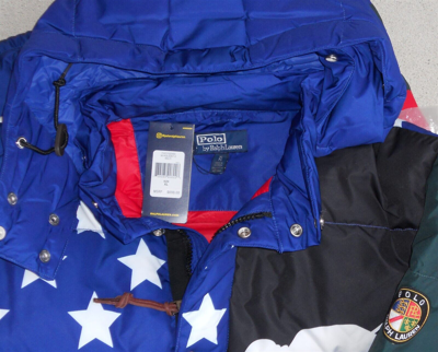 Pre-owned Polo Ralph Lauren Downhill Skier Suicide Ski Puffer Jacket Xl In Multicolor