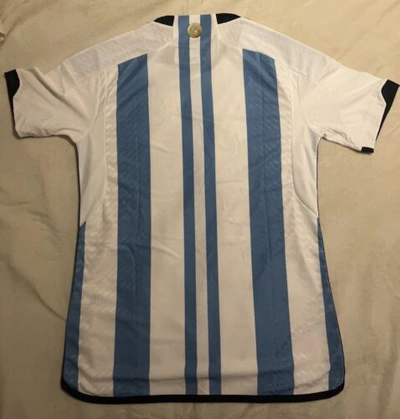 Pre-owned Adidas Originals Camiseta Fútbol Adidas Auténtica Argentina 2023 World Champions Heatrdy 3?xl In White
