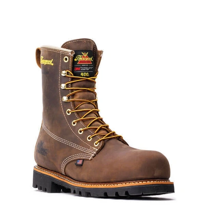 Pre-owned Thorogood American Legacy Wp 400g Insulated 8” Nano Safety Toe Boots 804-4520 In Crazyhorse