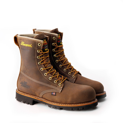 Pre-owned Thorogood American Legacy Wp 400g Insulated 8” Nano Safety Toe Boots 804-4520 In Crazyhorse