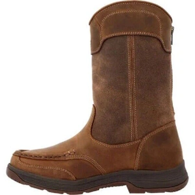 Pre-owned Georgia Boot Men's Athens Superlyte Alloy Toe Waterproof Pull-on Boot Gb00550 In Brown