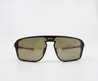 Pre-owned Mclaren Mlsgps03 C02 Matte Black/orange Temples-brown Shield, Sunglasses.