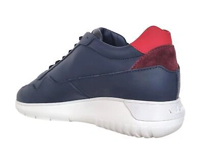 Pre-owned Hogan Men's Shoes Interactive3 Sneaker In Blue Hxm3710am24s9c301j Leather