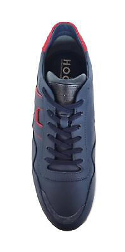Pre-owned Hogan Men's Shoes Interactive3 Sneaker In Blue Hxm3710am24s9c301j Leather