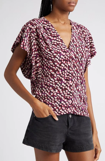 Isabel Marant Étoile Jovany Ultra High Rise Denim Shorts In Raspberry