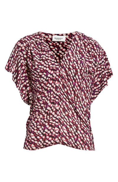 Isabel Marant Étoile Jovany Ultra High Rise Denim Shorts In Raspberry