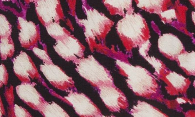 Shop Isabel Marant Étoile Violaine Abstract Print Alpaca Blend Miniskirt In Raspberry