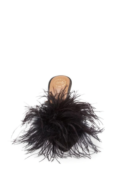 Shop Atp Atelier Laviano Feather Pointed Toe Mule In Black