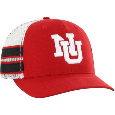 Shop 47 ' Scarlet Nebraska Huskers Straight Eight Adjustable Trucker Hat