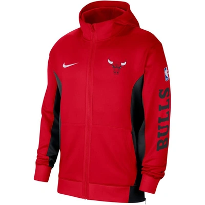 Shop Nike Red Chicago Bulls 2023/24 Authentic Showtime Full-zip Hoodie