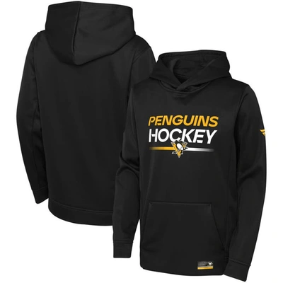 Shop Fanatics Youth  Branded Black Pittsburgh Penguins Authentic Pro Pullover Hoodie