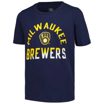 Shop Outerstuff Youth Navy Milwaukee Brewers Halftime T-shirt
