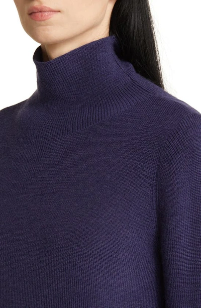 Shop Eileen Fisher Funnel Neck Merino Wool Sweater In Galaxy