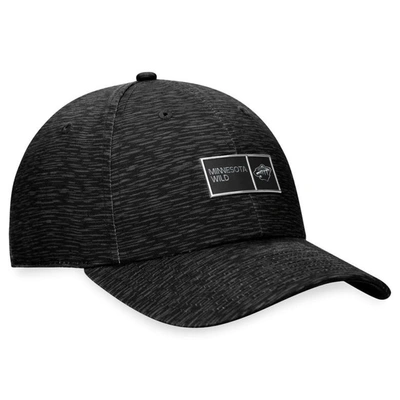 Shop Fanatics Branded  Black Minnesota Wild Authentic Pro Road Adjustable Hat