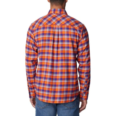 Shop Columbia Orange Clemson Tigers Flare Gun Flannel Long Sleeve Shirt