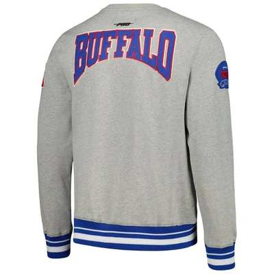 Shop Pro Standard Heather Gray Buffalo Bills Crest Emblem Pullover Sweatshirt