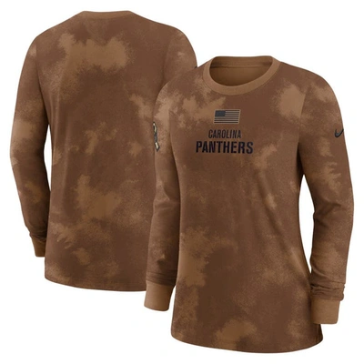 Shop Nike Brown Carolina Panthers 2023 Salute To Service Long Sleeve T-shirt