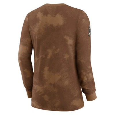Nike Brown Carolina Panthers 2023 Salute To Service Long Sleeve T-shirt In Brown