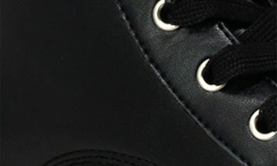 Chase & Chloe Mira Studded Lug Combat Boot In Black Pu