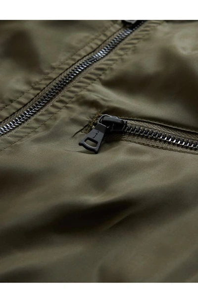 John Varvatos Zip Front Racer Jacket In Olive