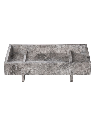 Shop Blomus Abento Small Marble Tray In Sharkskin Grey