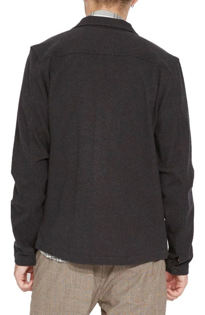 Civil Society Snap Front Knit Jacket In Black
